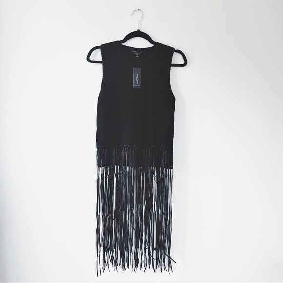 Romeo & Juliet Couture Tops - Romeo & Juliet Couture Fringe Cropped Tank NWT
